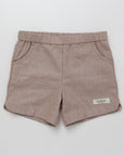 Linnen short taupe