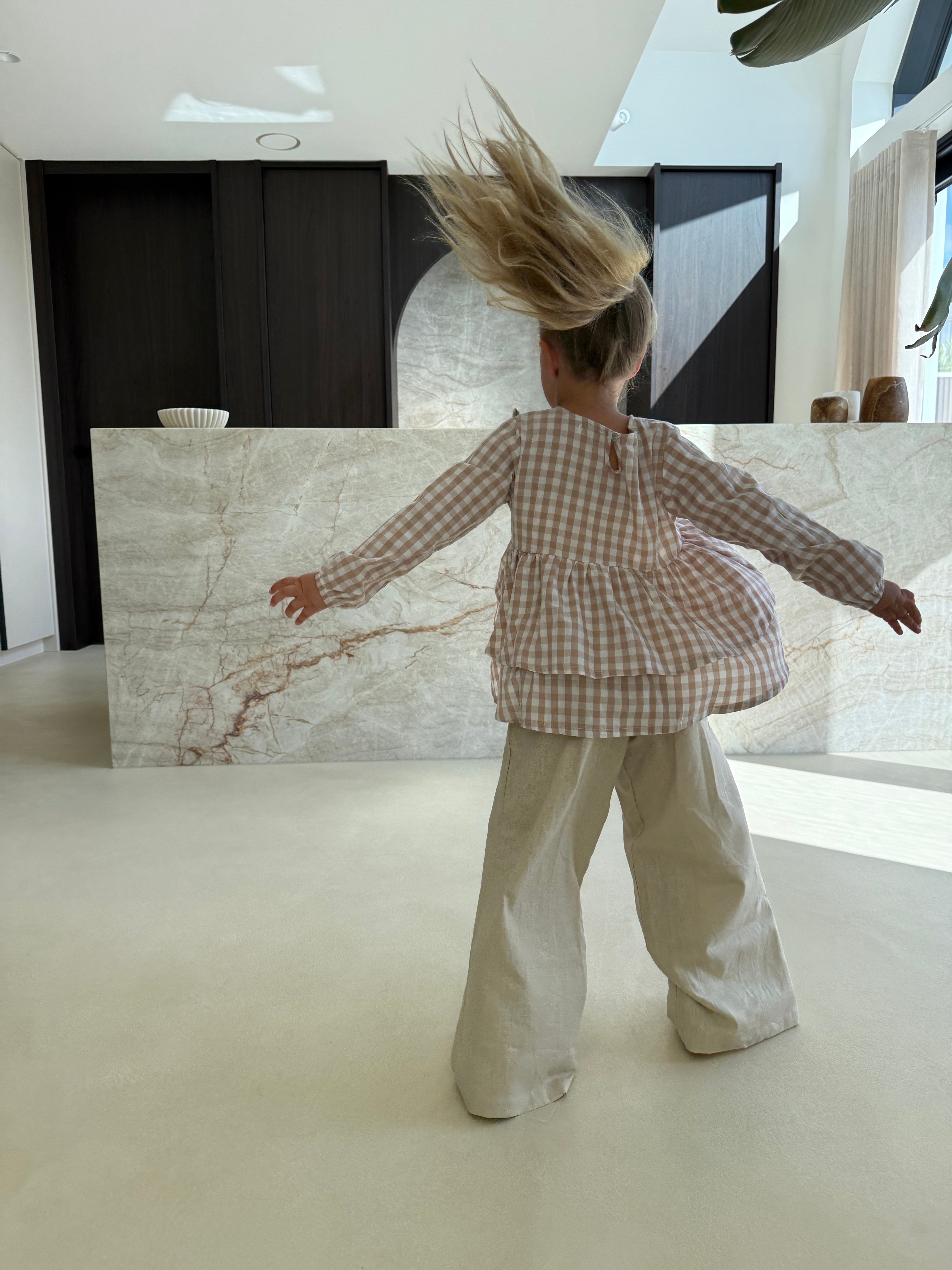 Leinenhose beige